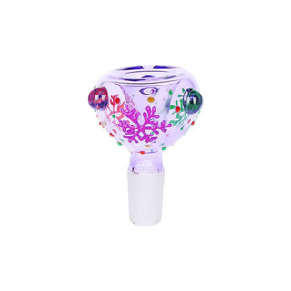 Pinky Hearts Beaker Glass Water Pipe - 10" / 14mm F