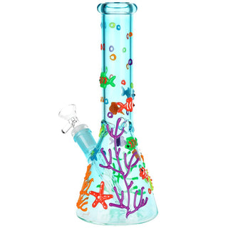 SeshGear Coral Reefer G.I.T.D Beaker Glass Water Pipe - 10" / 14mm F