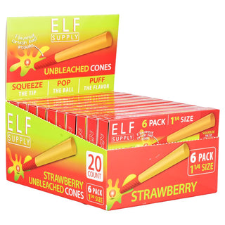 ELF Unbleached Flavor Pop Pre-Rolled Cones | 1 1/4 | 6pc | 20pk - Horny Stoner