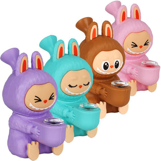 Funny Animal Silicone Water Pipe |Labubu inspired 5.5"