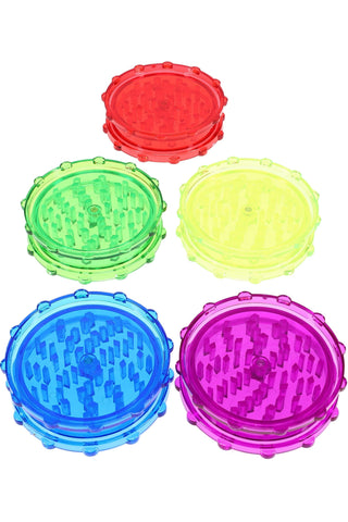 3" Acrylic Magnetic 2-Part Herb Grinder “Color Pop” – Choose Color