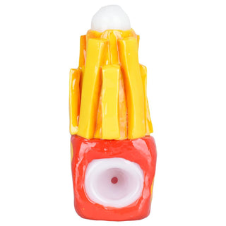 Let's Get Fried Enamel on Glass Hand Pipe - 5.25" - Horny Stoner