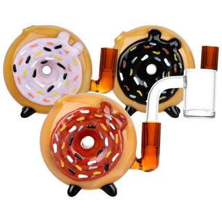 Pulsar Donut Mini Chugger Rig | 3" | 10mm F - Horny Stoner