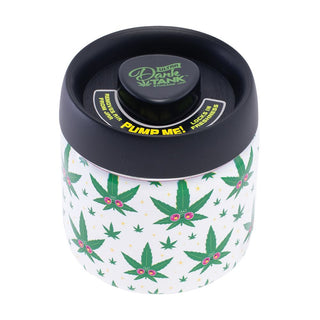 Fujima Dank Tank Vacuum Glass Jar - 4.2" / Hemp Leaf - Horny Stoner