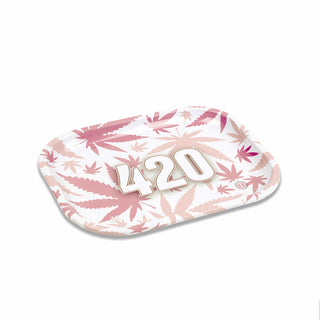 420 Pink Metal Rollin' Tray - Horny Stoner