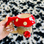 Amanita Ceramic Mug Pipe - Horny Stoner