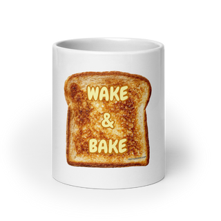 Wake & Bake Toast White glossy mug