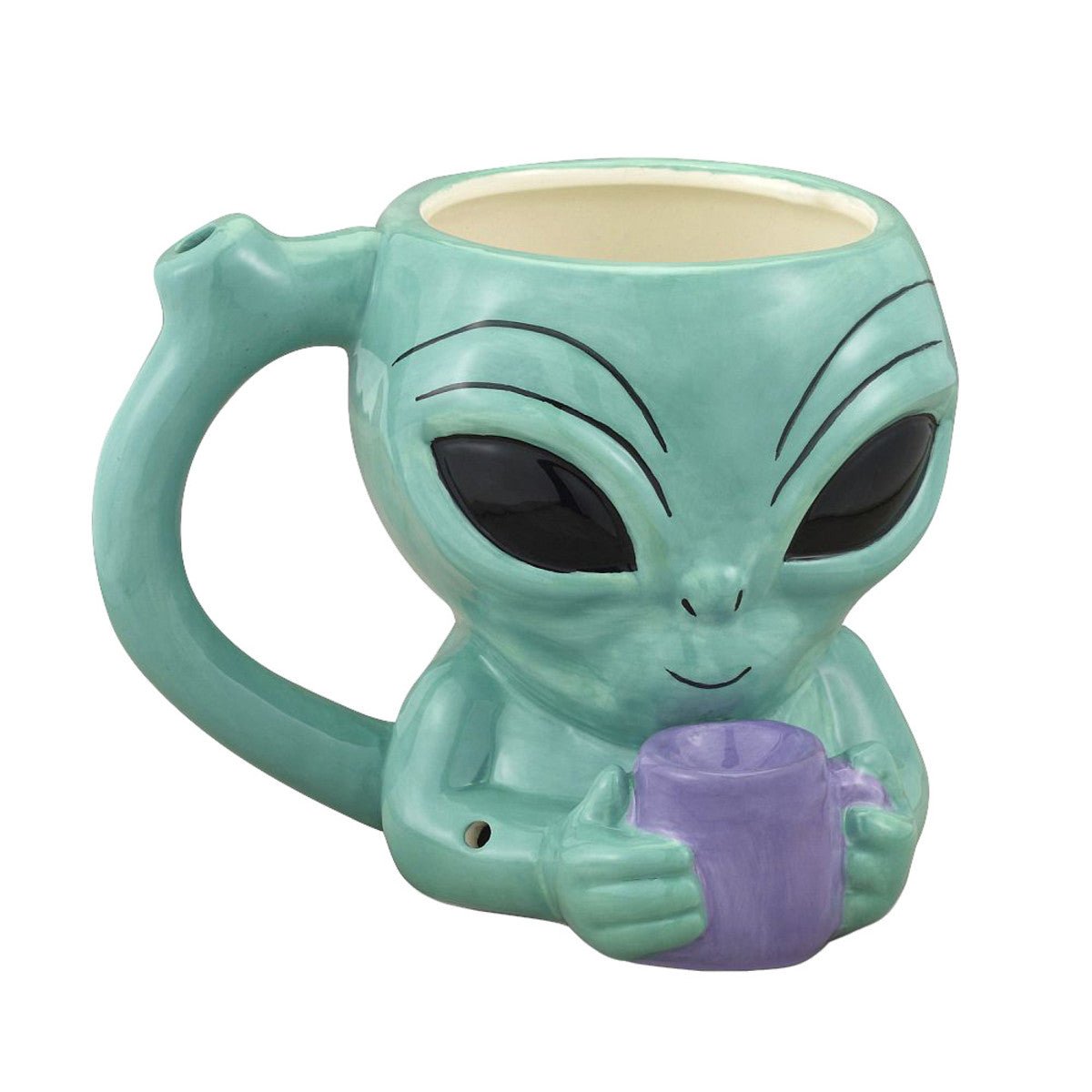 Take Me To Your Leader Mug Pipe - Horny Stoner