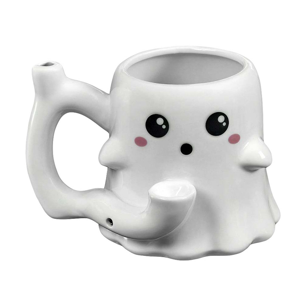 Tiny Ghost Cat Glass Mug – Roy and Pip Creations