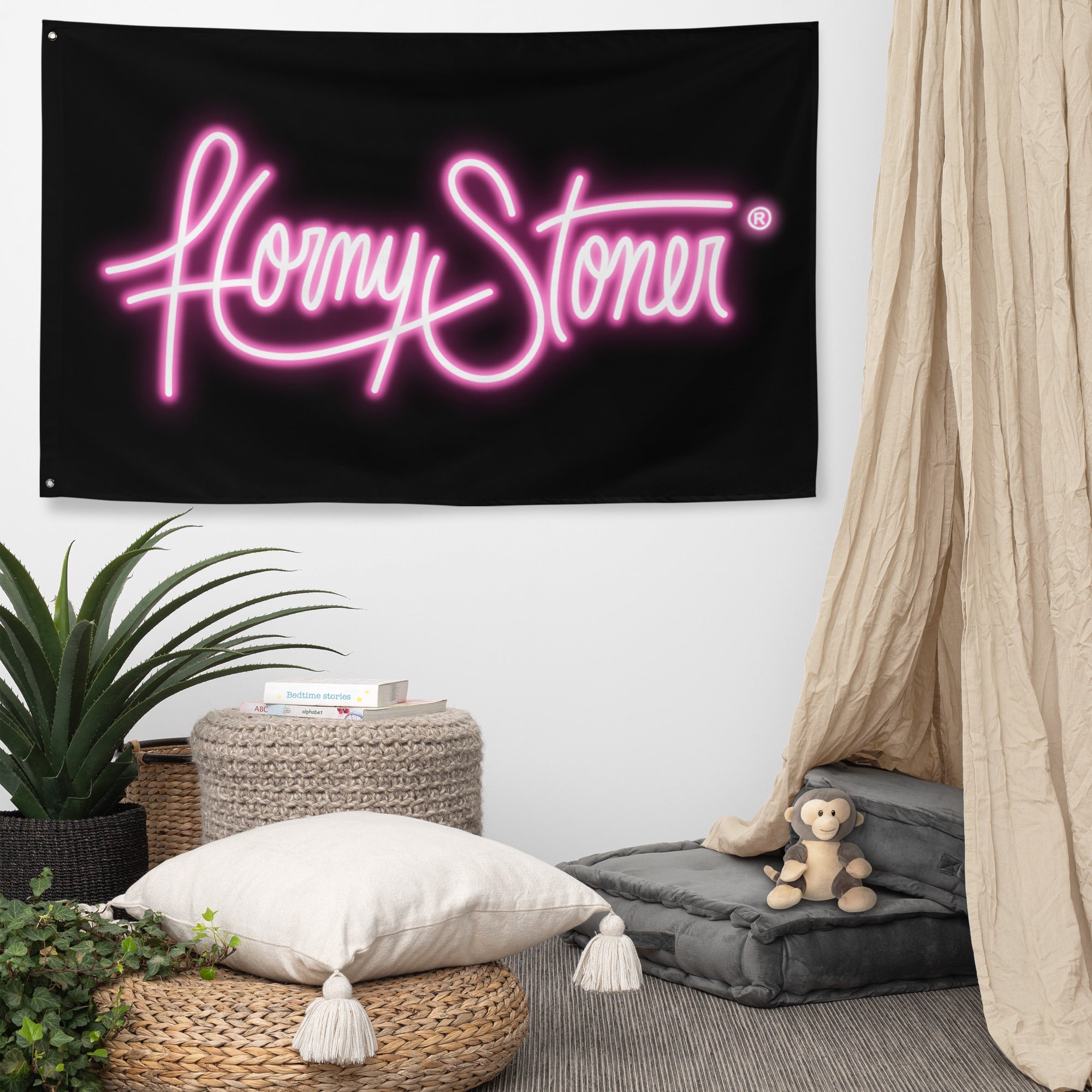 Horny Stoner Flag - Horny Stoner Horny Stoner Home Decor