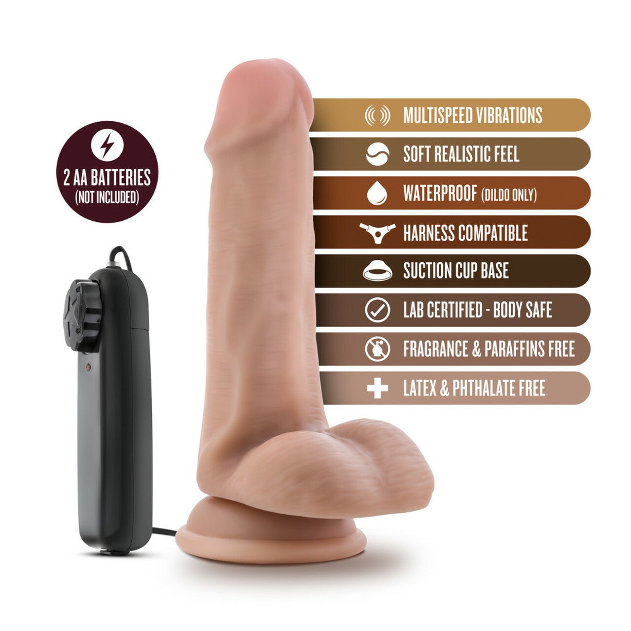 Dr. Rob Vibrating Cock - Vanilla - Horny Stoner Horny Stoner Toys
