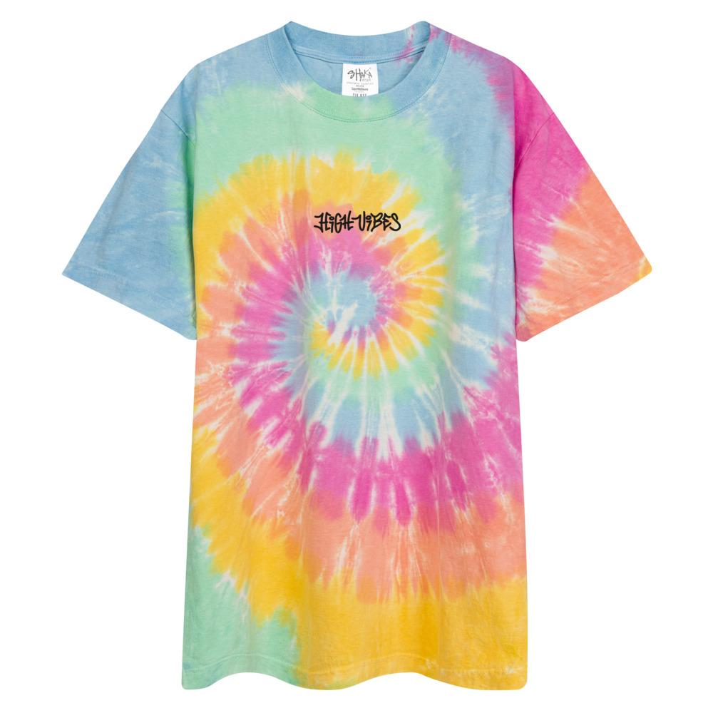 High Vibes Oversized Tie-Dye T-shirt - Horny Stoner