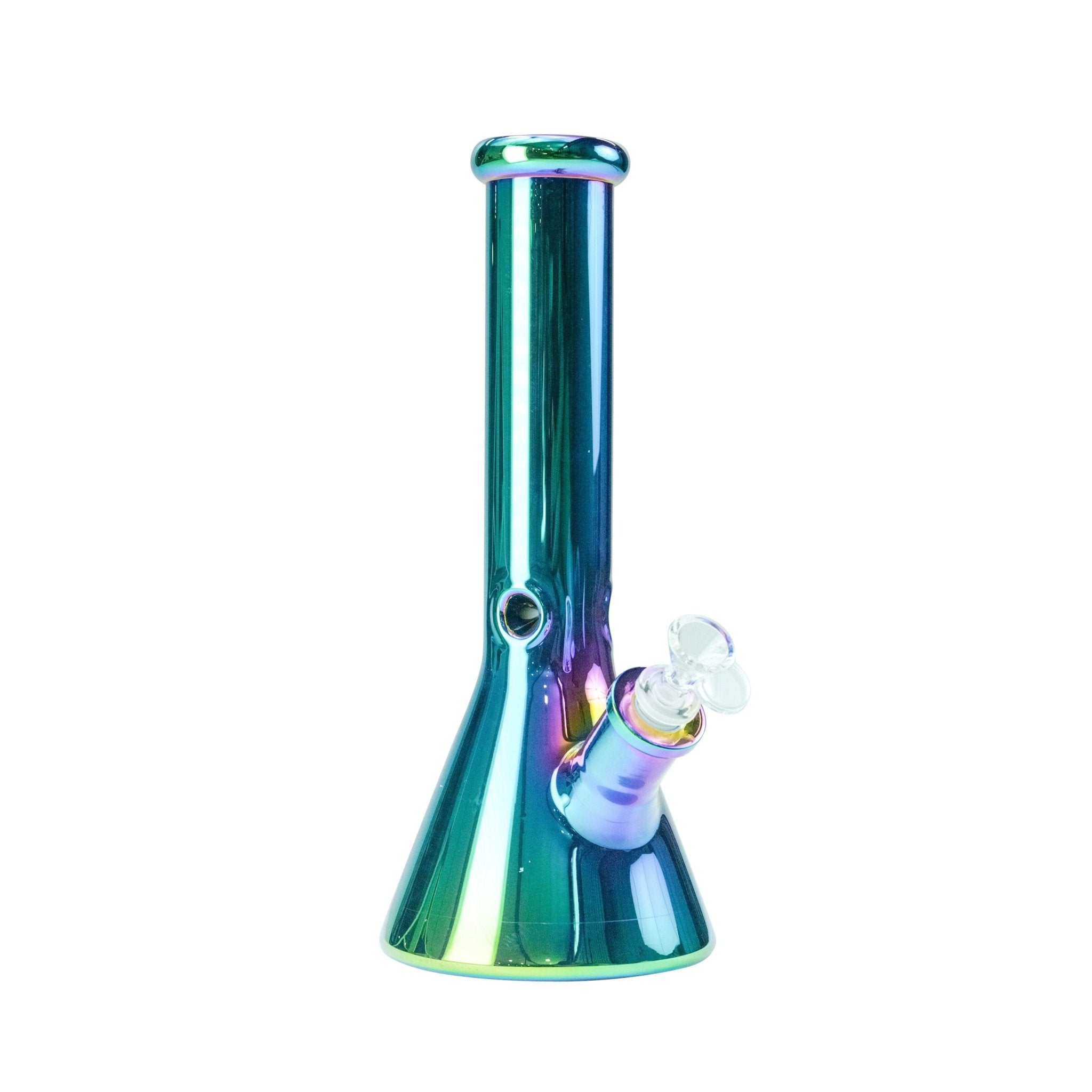 Holographic Rainbow Beaker Water Pipe - Horny Stoner
