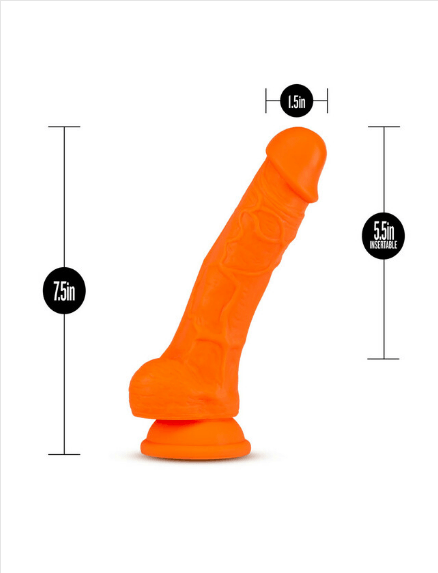 Orange Crush Dual Density Dildo - 7.5" - Horny Stoner