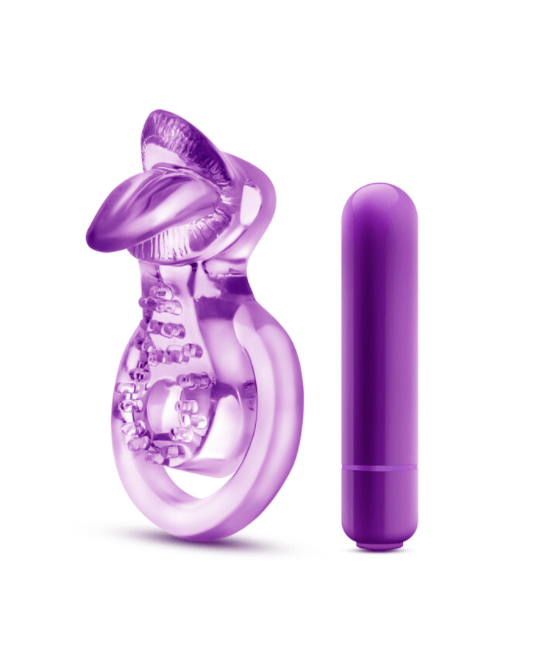 Purple Passion Vibrating Cock Ring - Horny Stoner